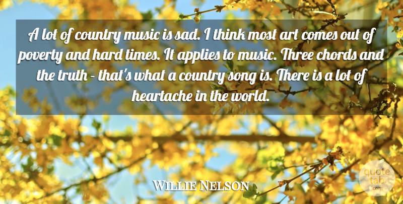 Willie Nelson Quote About Country, Song, Art: A Lot Of Country Music...