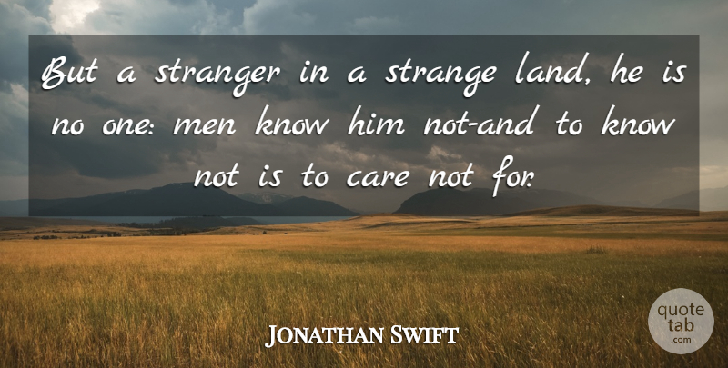 Bram Stoker Quote About Men, Land, Care: But A Stranger In A...