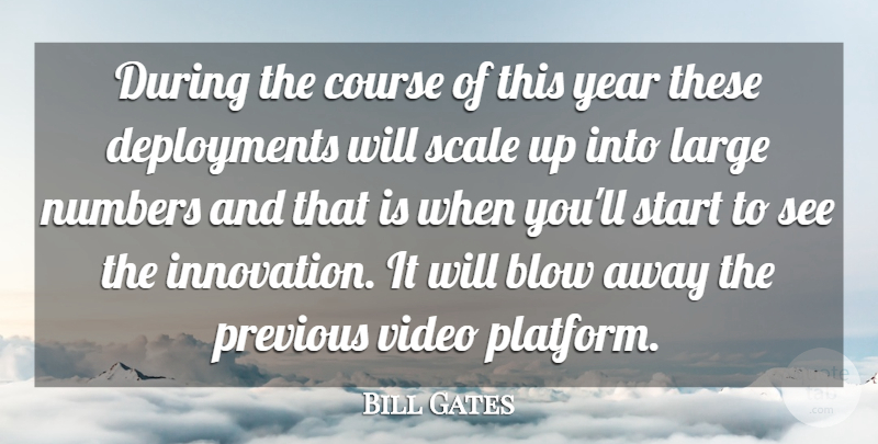 Bill Gates Quote About Blow, Course, Large, Numbers, Previous: During The Course Of This...