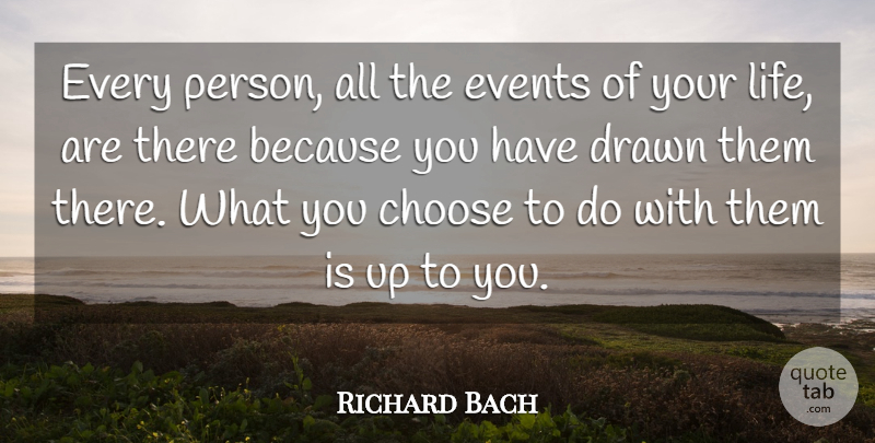 Richard Bach Quote About Choice, Choose, Drawn, Events: Every Person All The Events...