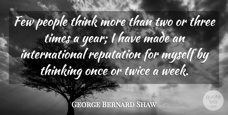 George Bernard Shaw Quote About Success, Stress, Ignorance: Few People Think More Than...