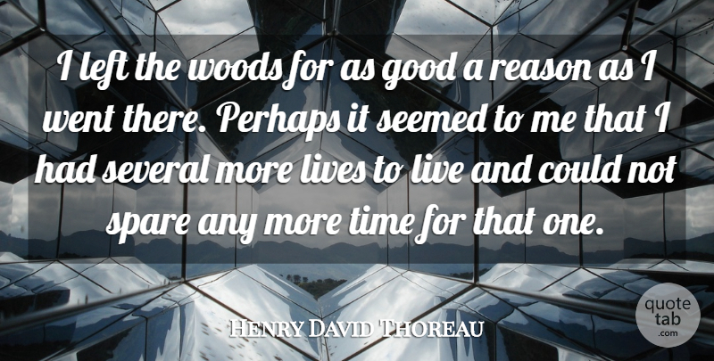 Henry David Thoreau Quote About Inspirational, Woods, Reason: I Left The Woods For...