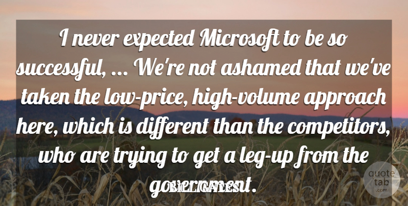 Bill Gates Quote About Approach, Ashamed, Expected, Microsoft, Taken: I Never Expected Microsoft To...