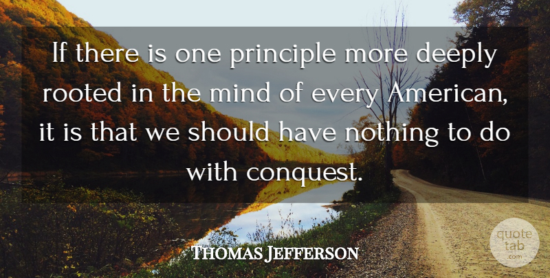 Thomas Jefferson Quote About Peace, War, Should Have: If There Is One Principle...