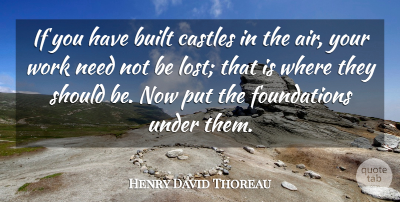 Henry David Thoreau Quote About Inspirational, Life, Motivational: If You Have Built Castles...