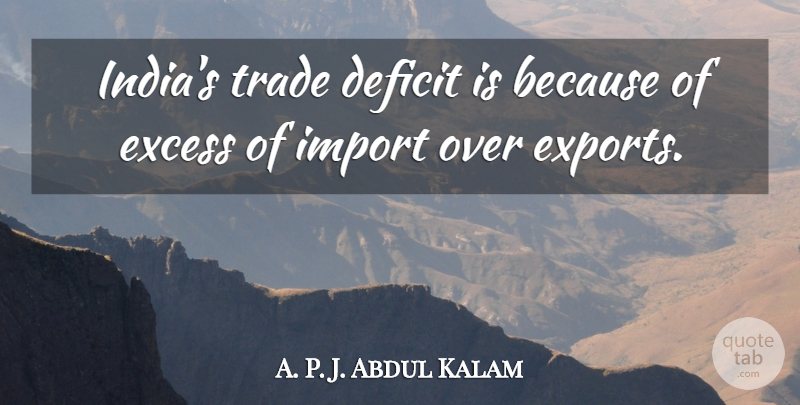 A. P. J. Abdul Kalam Quote About Deficit: Indias Trade Deficit Is Because...