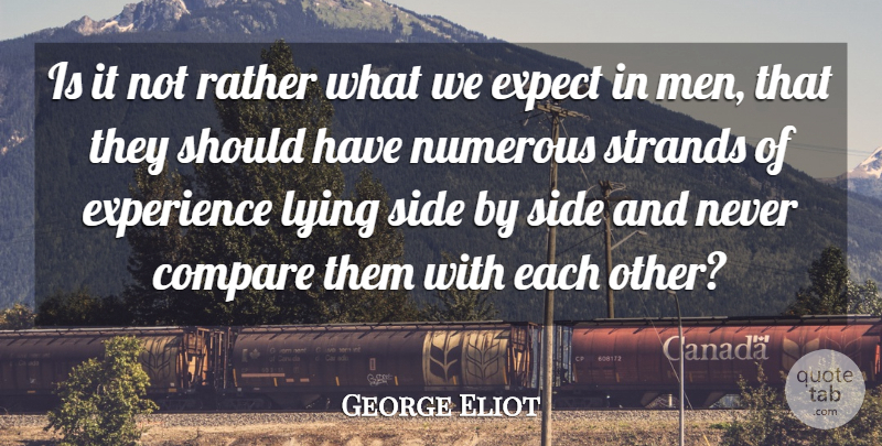 George Eliot Quote About Lying, Men, Should Have: Is It Not Rather What...