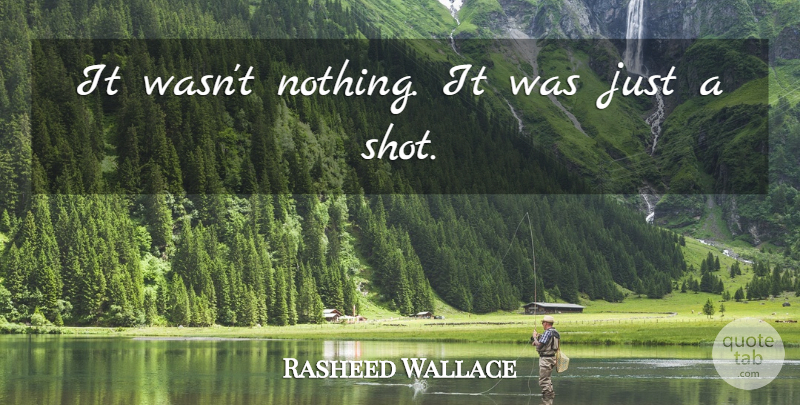 Rasheed Wallace Quote About undefined: It Wasnt Nothing It Was...