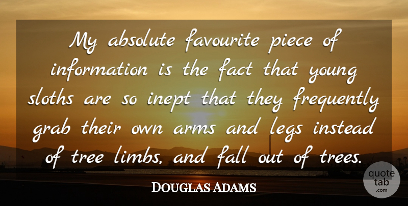 Douglas Adams Quote About Fall, Tree, Sloth: My Absolute Favourite Piece Of...