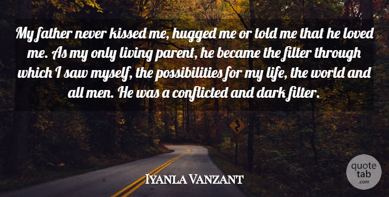 Iyanla Vanzant Quote About Father, Dark, Men: My Father Never Kissed Me...