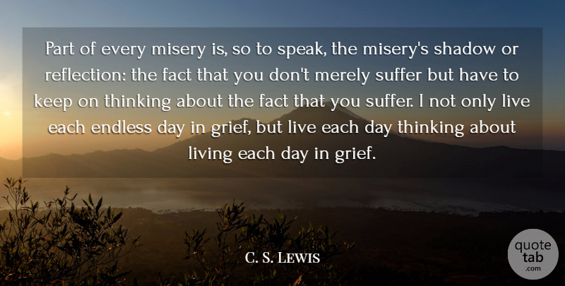 C. S. Lewis Quote About Life, Grief, Sadness: Part Of Every Misery Is...