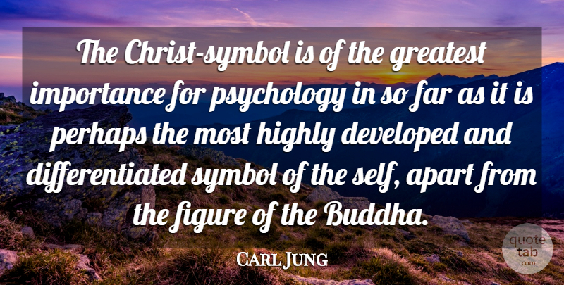 Carl Jung Quote About Apart, Developed, Far, Figure, Highly: The Christ Symbol Is Of...