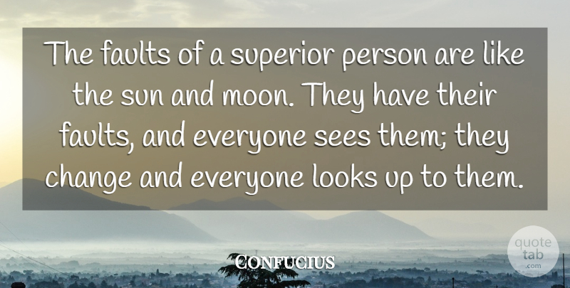 Confucius Quote About Failure, Moon, Reality: The Faults Of A Superior...