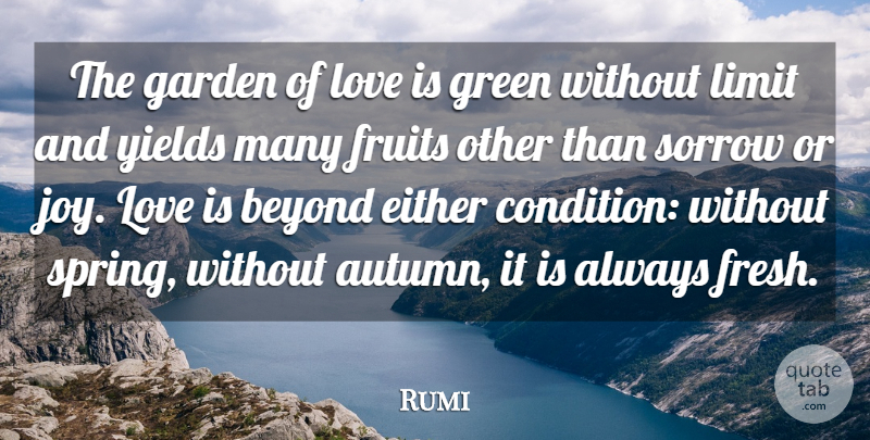 Rumi Quote About Love, Spring, Autumn: The Garden Of Love Is...