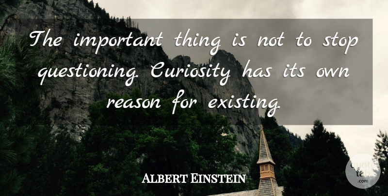 Albert Einstein Quote About Inspirational, Journey, Reality: The Important Thing Is Not...