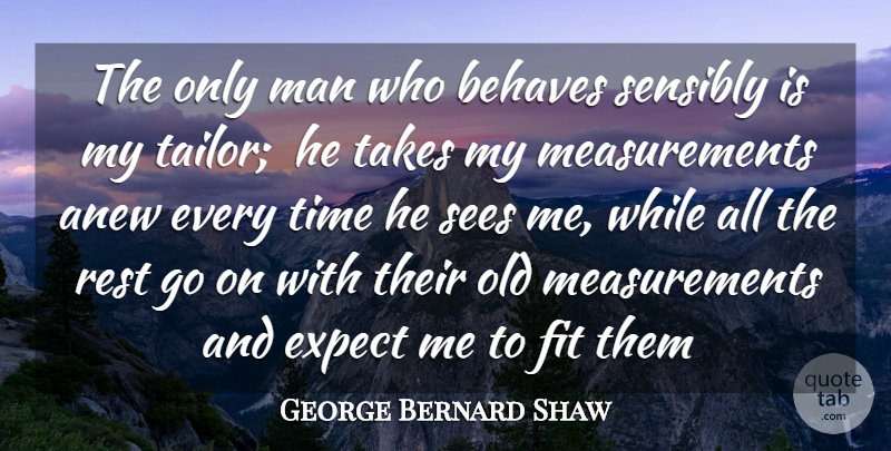 George Bernard Shaw Quote About Anew, Behaves, Expect, Fit, Man: The Only Man Who Behaves...