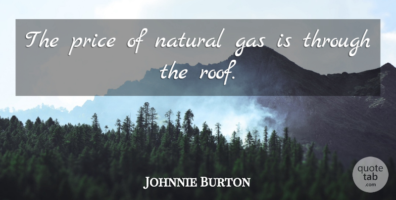 Johnnie Burton Quote About Gas, Natural, Price: The Price Of Natural Gas...