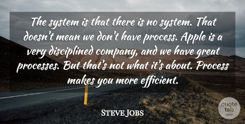 Steve Jobs Quote About Business, Mean, Technology: The System Is That There...