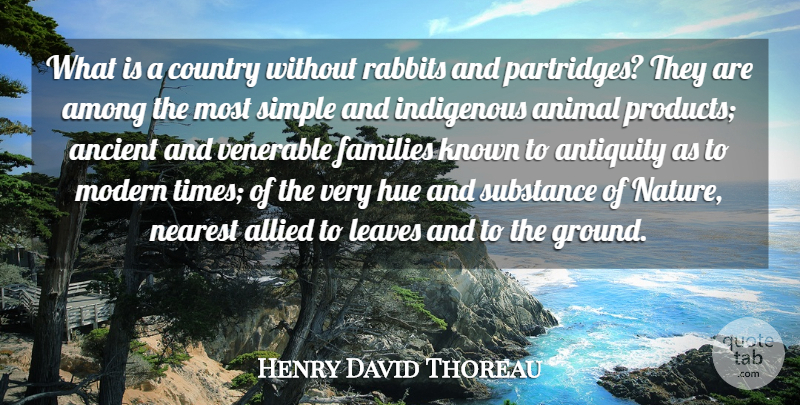 Henry David Thoreau Quote About Country, Simple, Animal: What Is A Country Without...