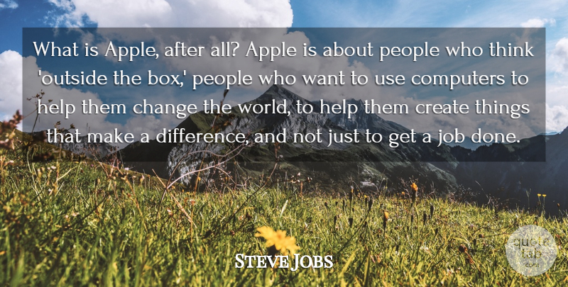Steve Jobs Quote About Jobs, Thinking, Apples: What Is Apple After All...