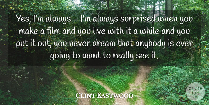 Clint Eastwood Quote About undefined: Yes Im Always Im Always...