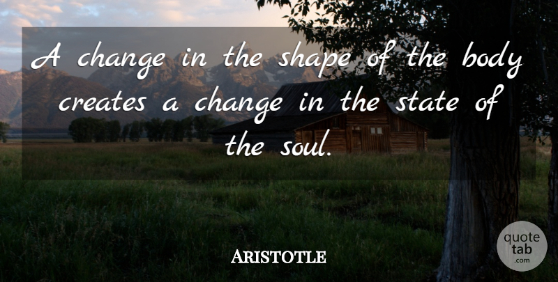 Aristotle Quote About Soul, Body, Shapes: A Change In The Shape...