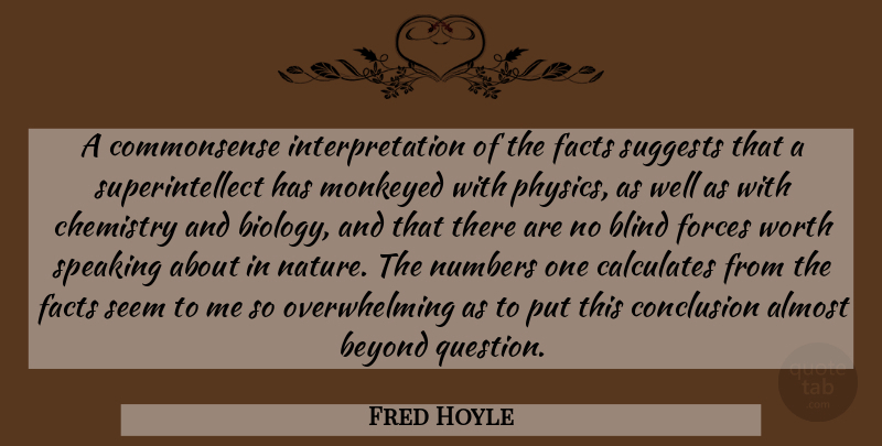 Fred Hoyle Quote About Science, If There Is A God, Numbers: A Commonsense Interpretation Of The...