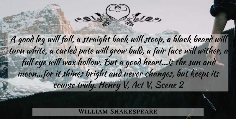 William Shakespeare Quote About Fall, Heart, Eye: A Good Leg Will Fall...