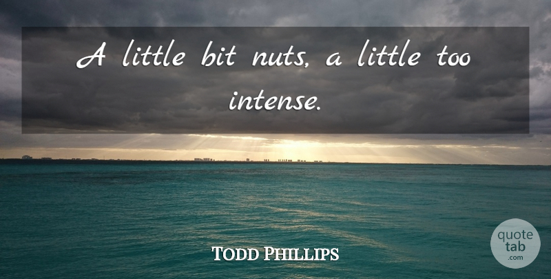 Todd Phillips Quote About Bit: A Little Bit Nuts A...