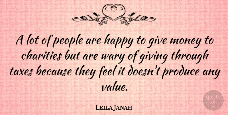 Leila Janah Quote About Charities, Giving, Happy, Money, People: A Lot Of People Are...