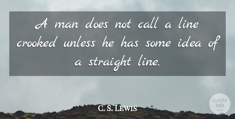 C. S. Lewis Quote About Men, Ideas, Atheism: A Man Does Not Call...