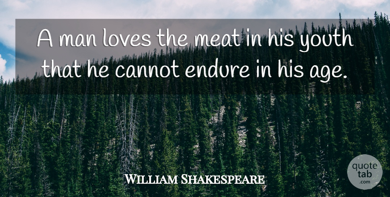 William Shakespeare Quote About Love, Time, Men: A Man Loves The Meat...