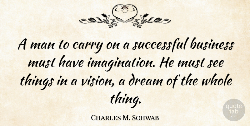 Charles M. Schwab Quote About Success, Dream, Men: A Man To Carry On...