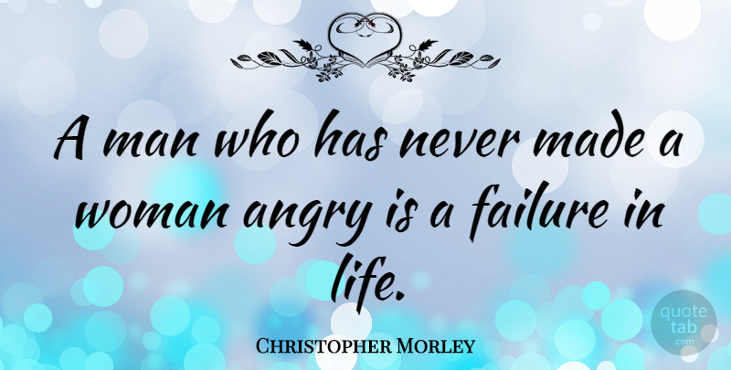 Christopher Morley Quote About Funny, Life, Witty: A Man Who Has Never...