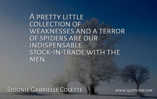 Sidonie Gabrielle Colette Quote About Business, Men, Spiders: A Pretty Little Collection Of...
