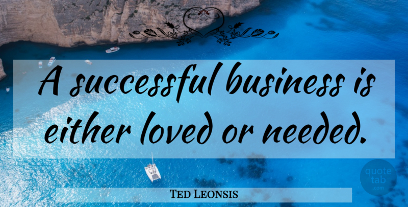 Ted Leonsis Quote About Clever, Successful, Successful Business: A Successful Business Is Either...