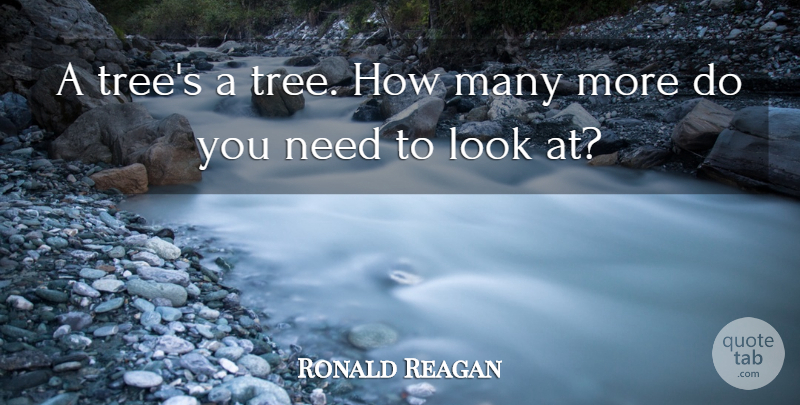 Ronald Reagan Quote About Funny, Tree, Politics: A Trees A Tree How...