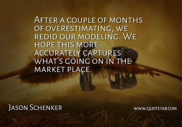 Jason Schenker Quote About Accurately, Captures, Couple, Hope, Market: After A Couple Of Months...