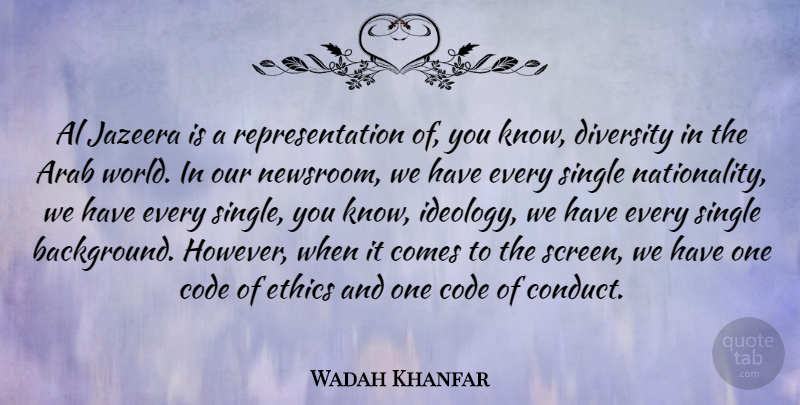 Wadah Khanfar Quote About Al, Arab, Code: Al Jazeera Is A Representation...