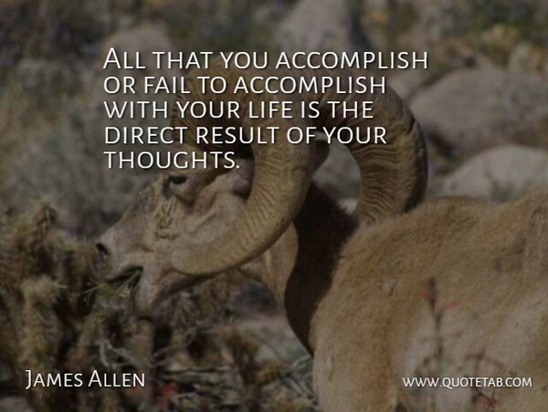 James Allen Quote About Life, Belief, Failing: All That You Accomplish Or...