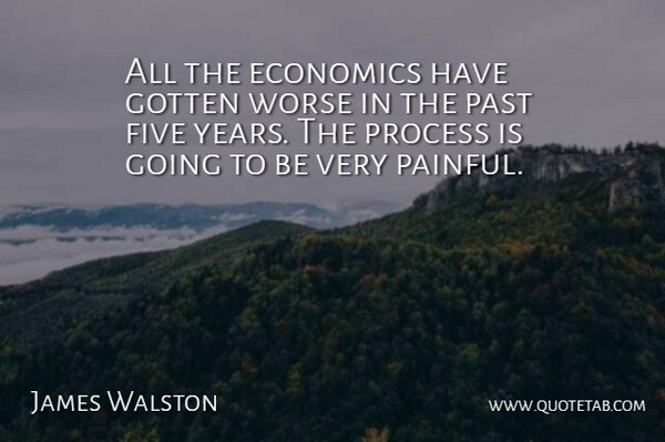 James Walston Quote About Economics, Economy And Economics, Five, Gotten, Past: All The Economics Have Gotten...
