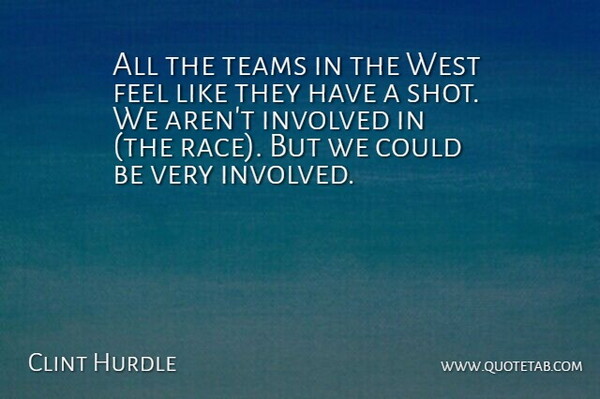 Clint Hurdle Quote About Involved, Teams, West: All The Teams In The...