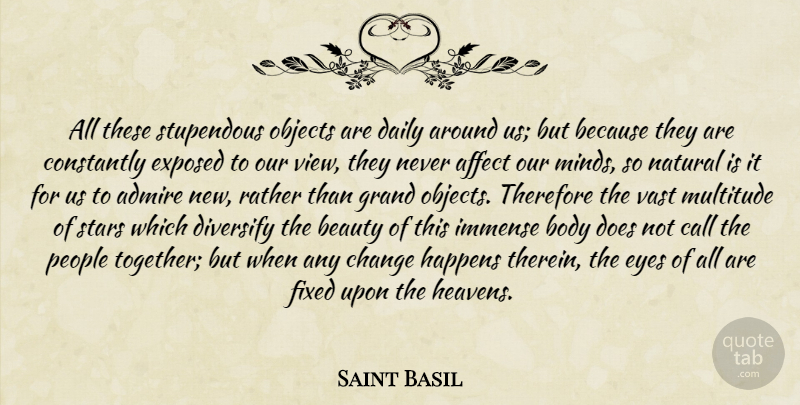 Saint Basil Quote About Stars, Eye, Views: All These Stupendous Objects Are...