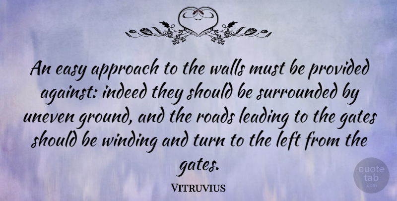 Vitruvius Quote About Approach, Gates, Indeed, Leading, Left: An Easy Approach To The...