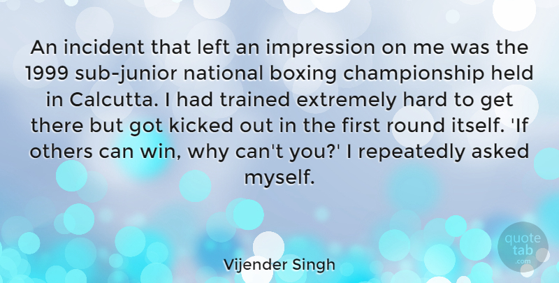 Vijender Singh Quote About Winning, Boxing, Juniors: An Incident That Left An...
