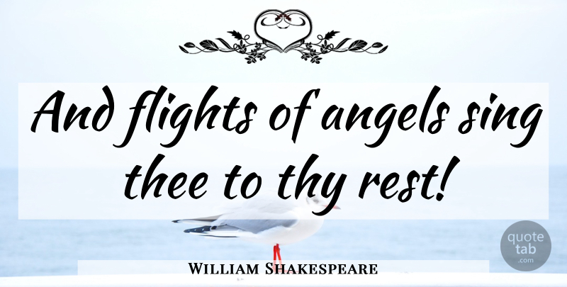 William Shakespeare Quote About Good Night, Goodnight, Angel: And Flights Of Angels Sing...