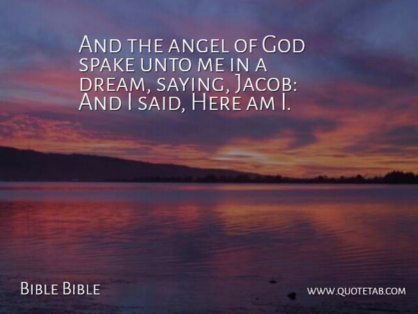 Bible Bible Quote About Angel, God, Unto: And The Angel Of God...