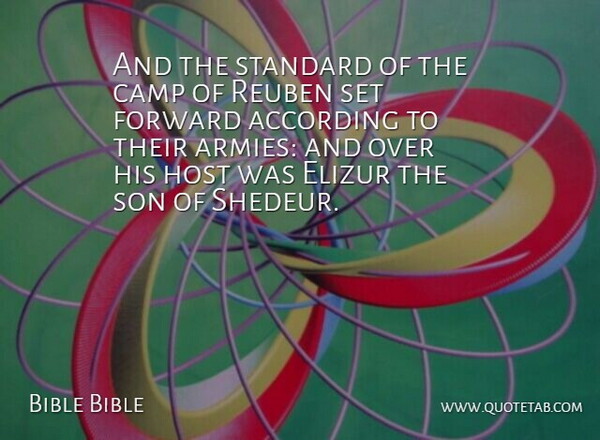 Bible Bible Quote About According, Camp, Forward, Host, Son: And The Standard Of The...