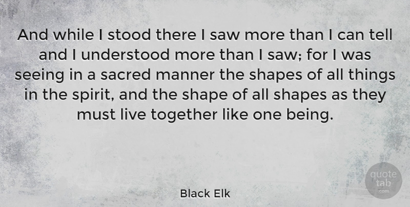 Black Elk Quote About Inspirational, Native American, Circles: And While I Stood There...