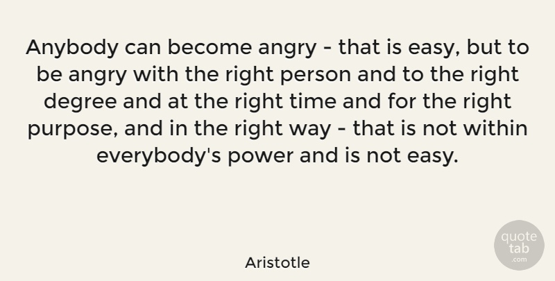 Aristotle Quote About Life, Success, Time: Anybody Can Become Angry That...